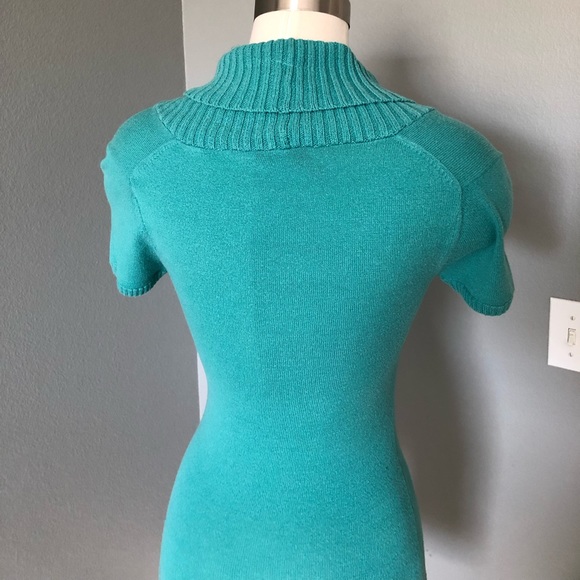 BCBG MaxAzria Cowl V-Neck Knit Sweater Blouse - Picture 7 of 16